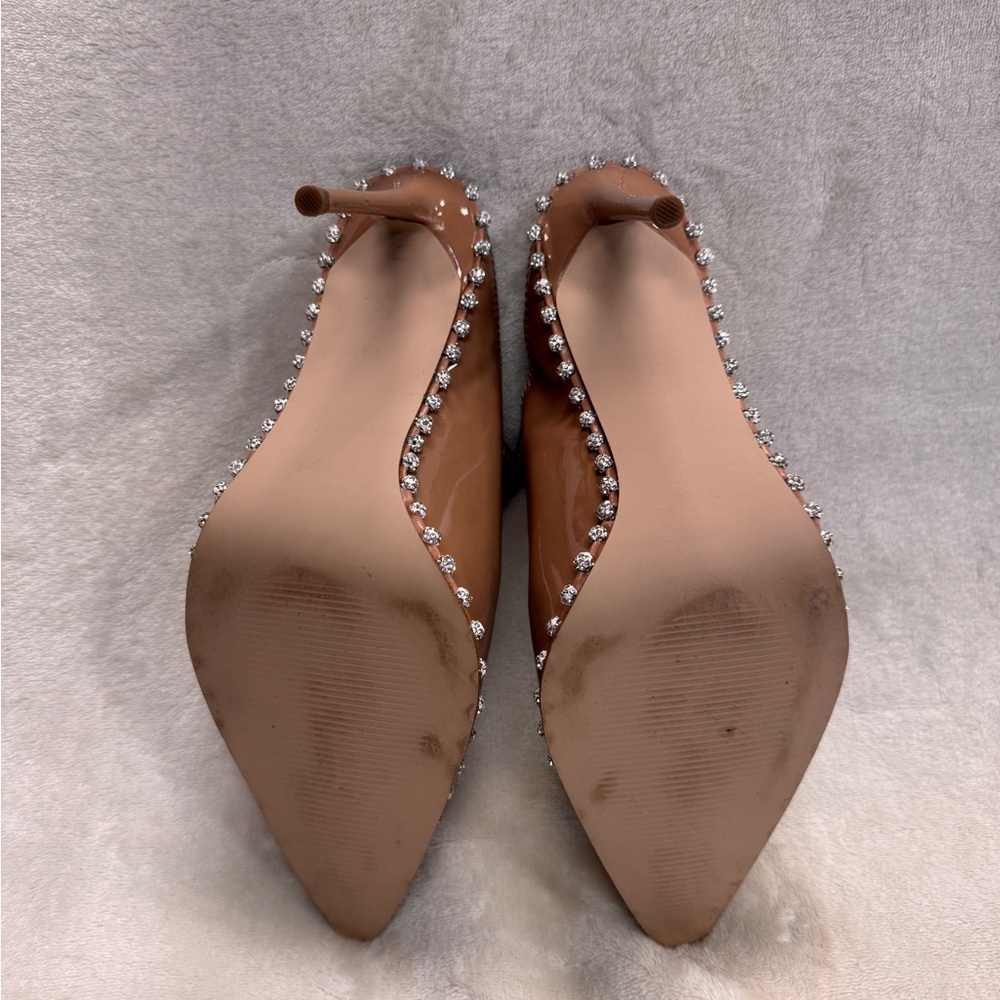 Elegant Tan Stiletto Mules - Picture 5 of 7